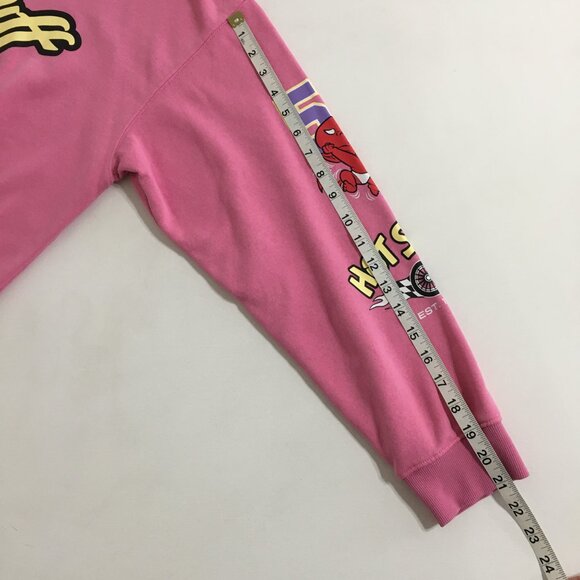 Divided H&M Womens M Oversized Pink Sweatshirt with Fleece Lining Graphic Top - Picture 14 of 15